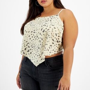 GRAYSON THREADS BLACK LABELS-Trendy Plus Size Printed leaves and flowers size X3